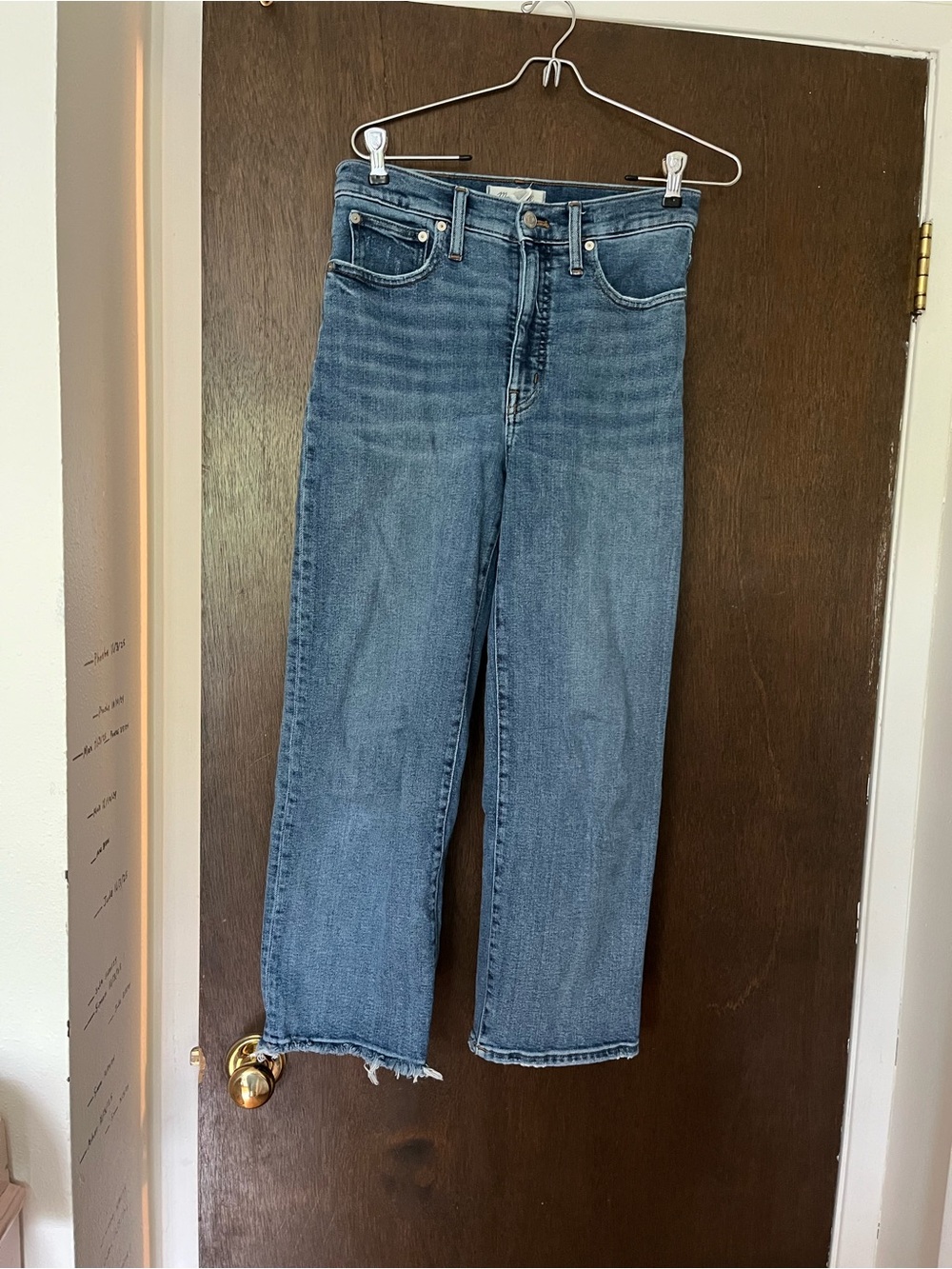 Madewell slim wide leg crop jeans size 27